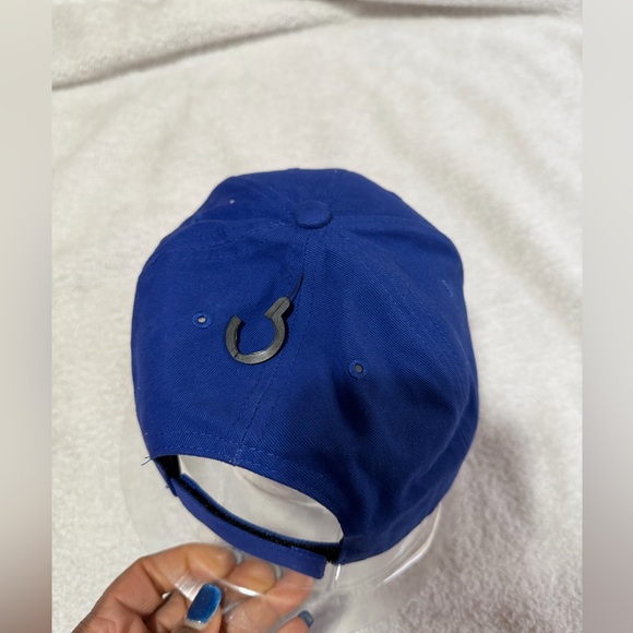 Blue KU Fans Adjustable Face Cap - Picture 2 of 2